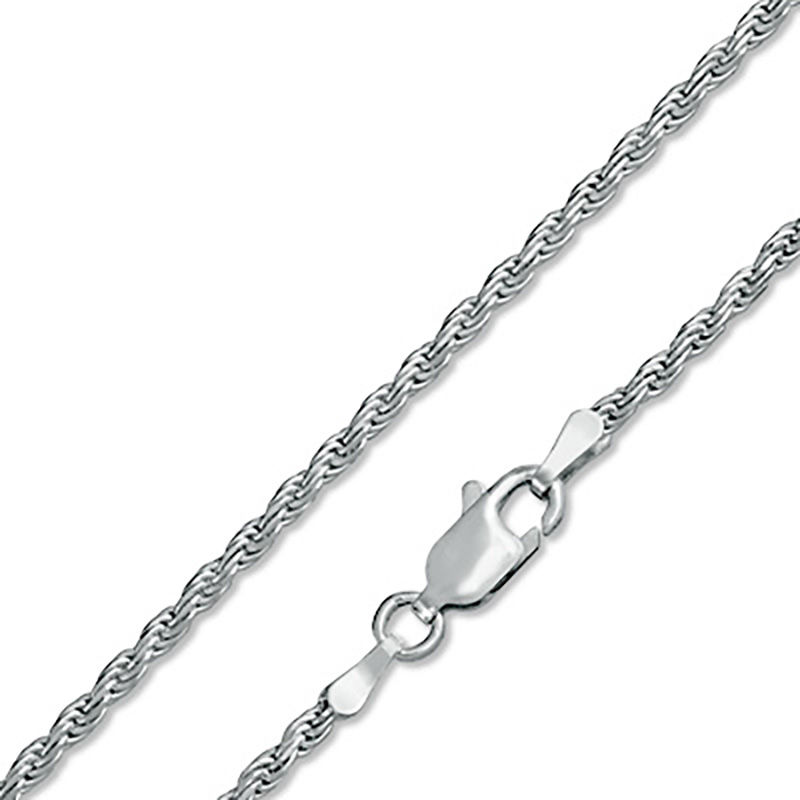 Made in Italy Child's 040 Gauge Rope Chain Necklace in Solid Sterling Silver - 15"