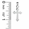 Thumbnail Image 1 of Scallop Cross Charm in Sterling Silver