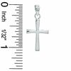 Thumbnail Image 1 of Skinny Flat Cross Charm in Sterling Silver