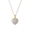 Thumbnail Image 0 of 1/5 CT. T.W. Heart-Shaped Composite Diamond Frame Pendant in 10K Gold