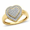 Thumbnail Image 0 of 1/5 CT. T.W. Composite Diamond Double Heart Ring in 10K Gold