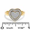 Thumbnail Image 2 of 1/5 CT. T.W. Composite Diamond Double Heart Ring in 10K Gold
