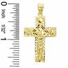 Thumbnail Image 1 of Crucifix with Diamond-Cut Filigree Outline Charm in 10K Gold