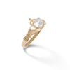 Thumbnail Image 1 of 6mm Heart-Shaped Cubic Zirconia Claddagh Ring in 10K Gold