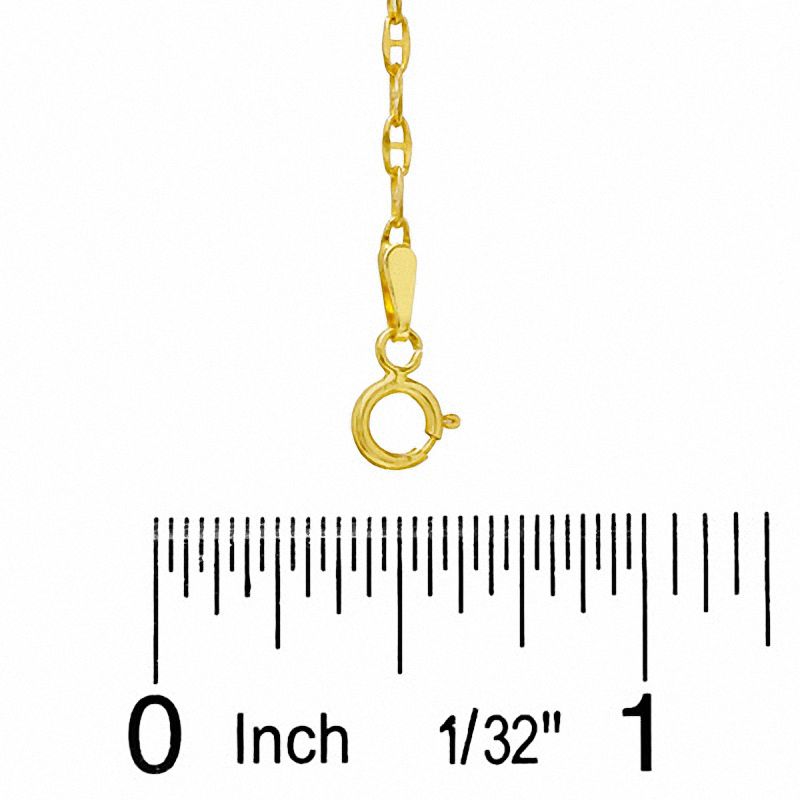 10K Gold 040 Gauge Hollow Forzatina Chain Necklace - 16"