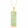Thumbnail Image 0 of Jade Happiness, Love and Health Chinese Symbol Pendant in 10K Gold