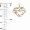 Thumbnail Image 1 of Cubic Zirconia Grandma Heart and Roses Charm in 10K Tri-Tone Gold