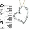 Thumbnail Image 1 of 1/5 CT. T.W. Diamond Abstract Heart Pendant in 10K Gold - 17"