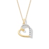 Thumbnail Image 0 of 1/20 CT. T.W. Diamond Tilted Looping Heart Pendant in 10K Gold