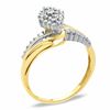 Thumbnail Image 1 of 1/10 CT. T.W. Diamond Marquise Cluster Ring in 10K Gold - Size 7