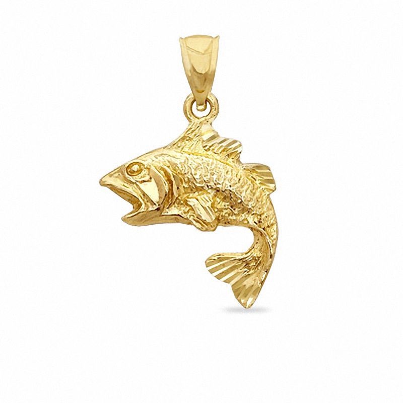 Bass Charm in 10K Gold