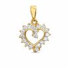 Thumbnail Image 0 of Cubic Zirconia Heart Charm in 10K Solid Gold