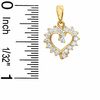 Thumbnail Image 1 of Cubic Zirconia Heart Charm in 10K Solid Gold