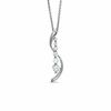Thumbnail Image 0 of Journey Cubic Zirconia Twisted Squiggle Pendant in Sterling Silver