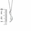 Thumbnail Image 1 of Journey Cubic Zirconia Twisted Squiggle Pendant in Sterling Silver