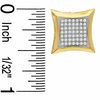 Thumbnail Image 1 of 1/3 CT. T.W. Diamond Curved Square Earrings in 10K Gold