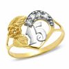 Thumbnail Image 0 of Cubic Zirconia Quinceneara Ring in 10K Gold - Size 7