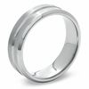 Thumbnail Image 1 of Stainless Steel Lined Wedding Band - Size 12