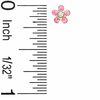 Thumbnail Image 1 of Child's Pink Crystal Flower Stud Earrings in 14K Gold