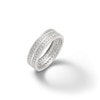 Thumbnail Image 1 of Cubic Zirconia Double Row Channel Band in Sterling Silver