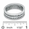 Thumbnail Image 2 of Cubic Zirconia Double Row Channel Band in Sterling Silver