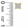 Thumbnail Image 1 of 1/10 CT. T.W. Diamond Curve Frame Square Earrings in 10K Gold