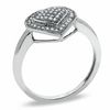 Thumbnail Image 1 of 1/7 CT. T.W. Diamond Double Heart Ring in 10K White Gold - Size 7