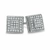 Thumbnail Image 0 of 1/7 CT. T.W. Diamond Double Square Earrings in Sterling Silver