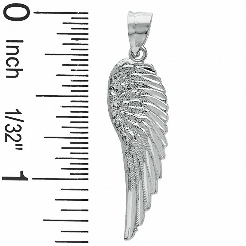 Angel Wing Charm in 10K White Gold