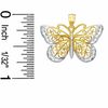 Thumbnail Image 1 of Lacy Filigree Butterfly Charm in 10K Two-Tone Gold
