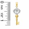Thumbnail Image 1 of Diamond-Cut Heart Key Charm in 10K Two-Tone Gold