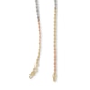 Thumbnail Image 1 of 210 Gauge Rope Chain Necklace in 10K Hollow Tri-Tone Gold - 20"