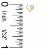 Thumbnail Image 1 of Cubic Zirconia Heart Earrings in 10K Gold