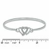 Thumbnail Image 1 of Diamond Accent Triple Heart Bangle in Sterling Silver
