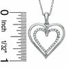 Thumbnail Image 1 of 1/10 CT. T.W. Diamond Double Heart Pendant in 18K Gold-Plated Sterling Silver