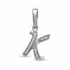 Thumbnail Image 0 of Diamond Accent Initial "K" Charm in Sterling Silver