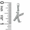Thumbnail Image 1 of Diamond Accent Initial "K" Charm in Sterling Silver