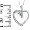 Thumbnail Image 1 of 1/10 CT. T.W. Diamond Heart Pendant in 10K White Gold
