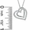 Thumbnail Image 1 of 1/10 CT. T.W. Diamond Hearts Pendant in Sterling Silver
