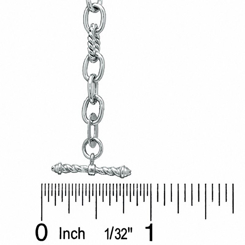 Diamond Accent Starter Charm Bracelet in Sterling Silver - 7.5"