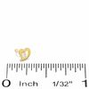 Thumbnail Image 1 of 022 Gauge Heart Nose Stud with White Cubic Zirconia in 14K Gold