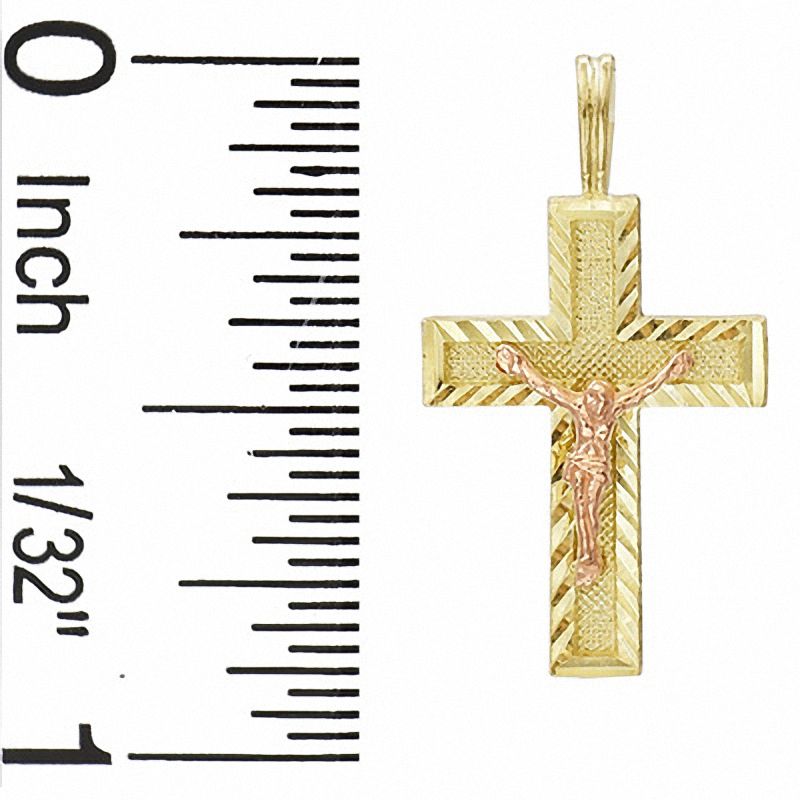 Crucifix in 10K Two-Tone Gold