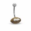 Thumbnail Image 0 of 014 Gauge Football Belly Button Ring in Stainless Steel