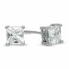 Thumbnail Image 0 of 6.0mm Princess-Cut Cubic Zirconia Fancy Stud Earrings in Sterling Silver