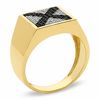 Thumbnail Image 1 of 1/3 CT. T.W. Enhanced Black and White Diamond X Band in 10K Gold - Size 10.5