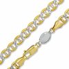 Thumbnail Image 0 of 10K Gold over Sterling Silver 5.4mm Pavé Mariner Chain Necklace - 22"