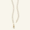 Thumbnail Image 1 of Made in Italy 080 Gauge Pavé Figaro Chain Necklace in 10K Gold Bonded Sterling Silver - 18"