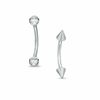 Thumbnail Image 0 of Solid Stainless Steel Ball and Spike Curved Barbell Set - 18G 5/16"