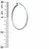 Thumbnail Image 1 of 45mm Square Tube Hoop Earrings in Hollow Sterling Silver