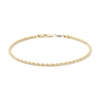 Thumbnail Image 0 of 2.3mm Rope Chain Anklet in 10K Gold Bonded Sterling Silver - 10"